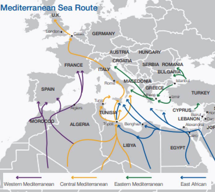 Mediterranean Sea route